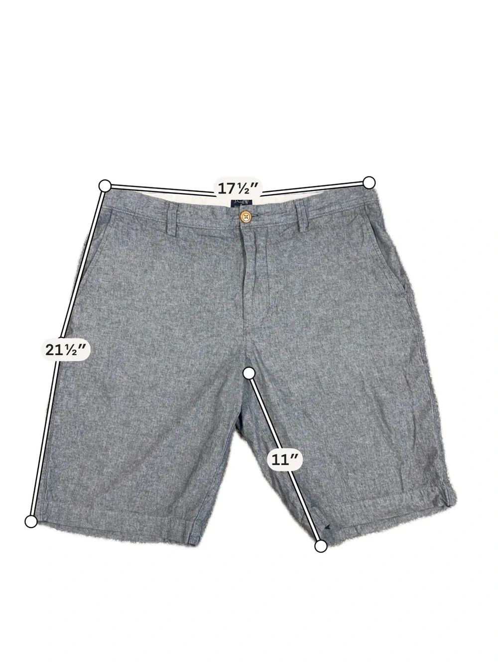 J. Crew Gray Rivington Flat Front Men's Shorts